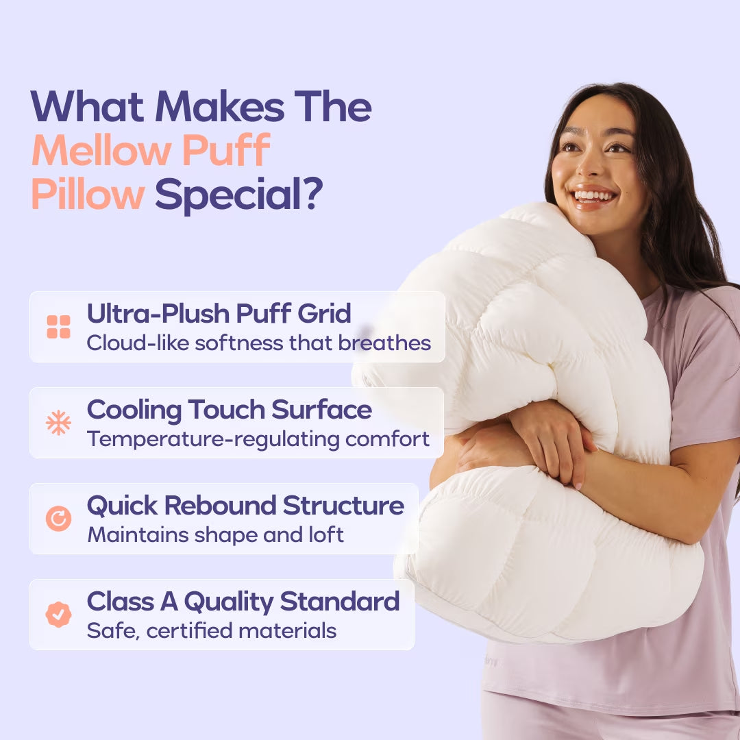 White Puff Pillow Standard