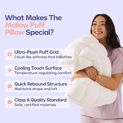 White Puff Pillow Standard